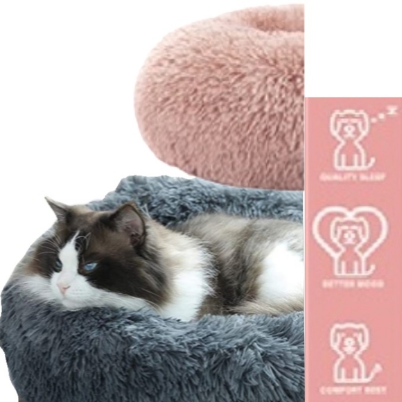 NEW Fancy Deli Ortho 28" PINK Cat/Dog Donut Bed - Picture 2 of 8